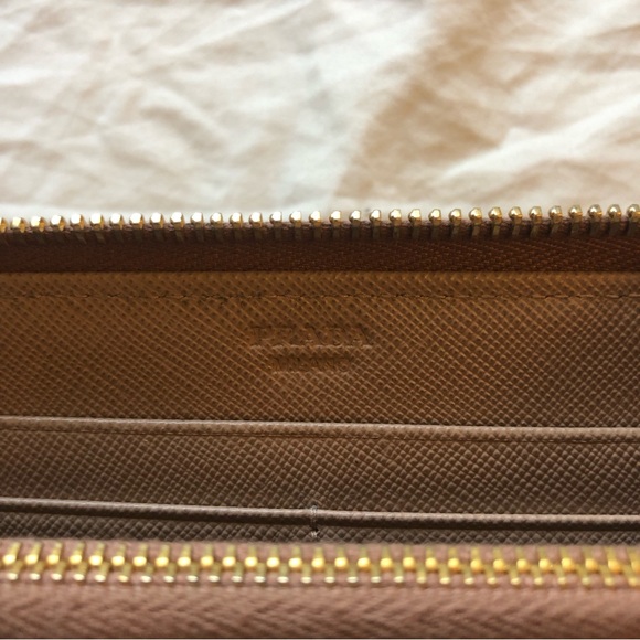 Prada Saffiano Ribbon Bow Zip Around Wallet - Picture 11 of 11